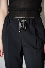 Lorena Antoniazzi Viscose Pull-On Pants in Black Vancouver. Shop Online or in Store. 