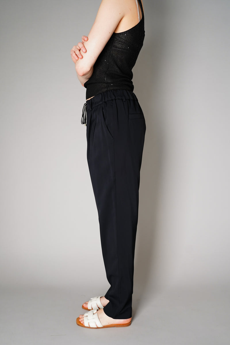 Lorena Antoniazzi Viscose Pull-On Pants in Black