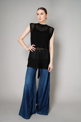Lorena Antoniazzi Knitted Tunic Cover-Up with Open Back in Black