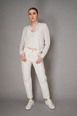 Lorena Antoniazzi Lace Knit Cardigan in White