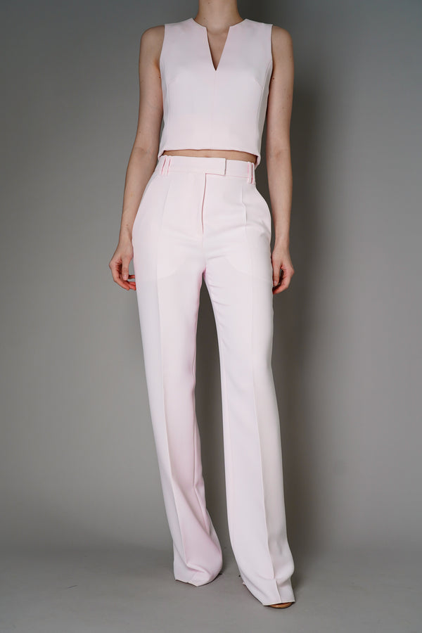 Barbara Bui Straight Leg Cady Trousers in Pink