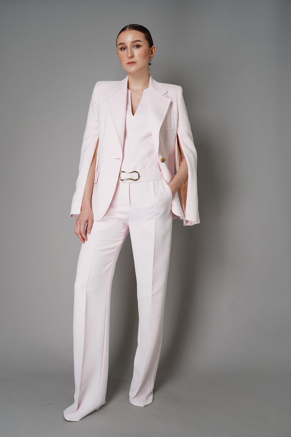 Barbara Bui Straight Leg Cady Trousers in Pink