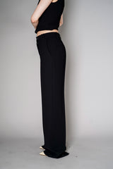 Barbara Bui Straight Leg Cady Trousers in Black