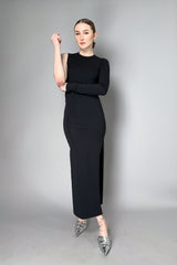 MM6 One-Sleeve Cotton Jersey Dress in Black