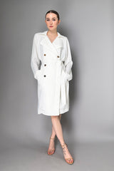 Barbara Bui Fluid Trench Coat Dress in White