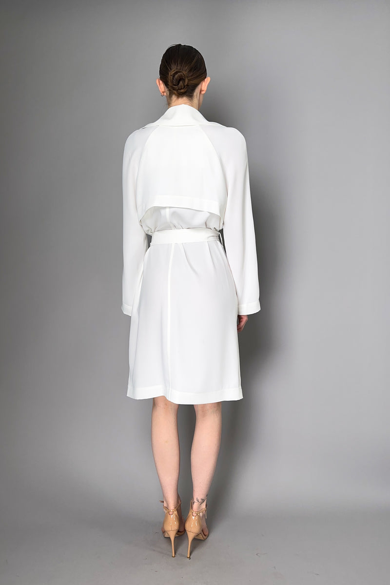 Barbara Bui Fluid Trench Coat Dress in White