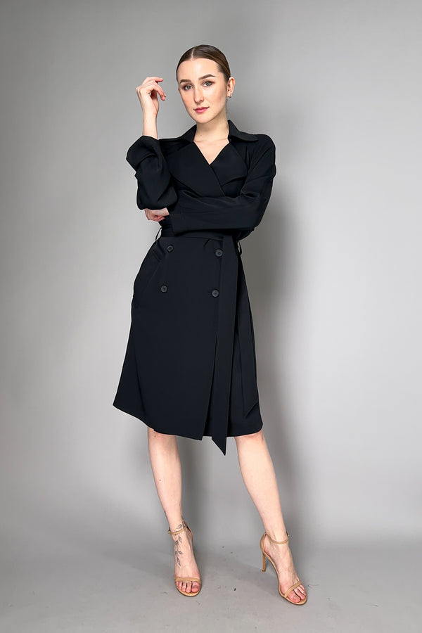 Barbara Bui Fluid Trench Coat Dress in Black