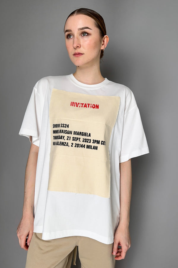 MM6 SS24 "Invitation" T-shirt in White