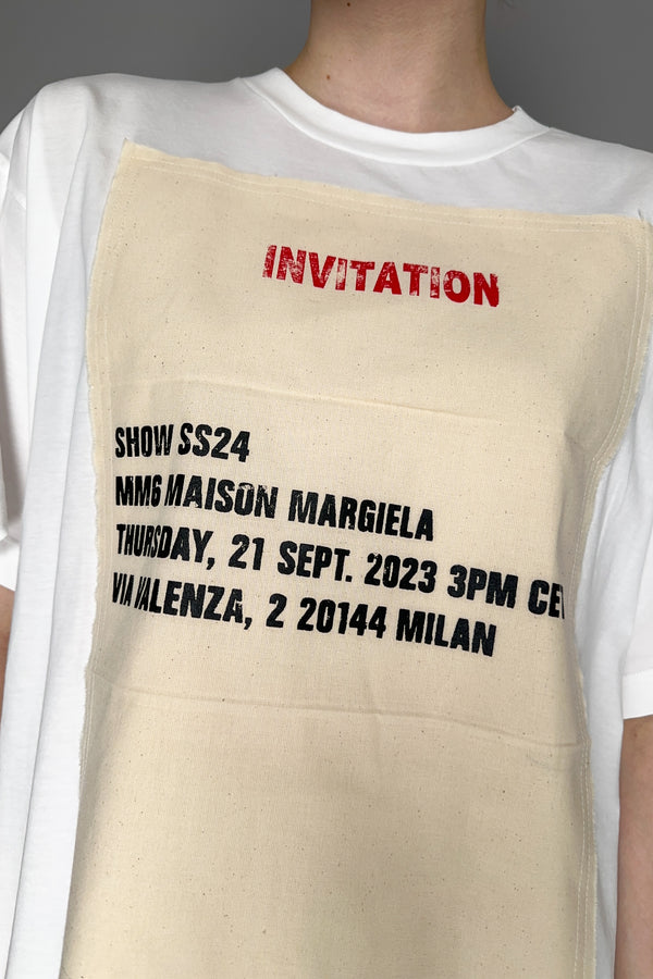 MM6 SS24 "Invitation" T-shirt in White