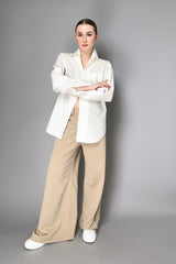 MM6 Cotton Poplin Blouse with Slit Back in White