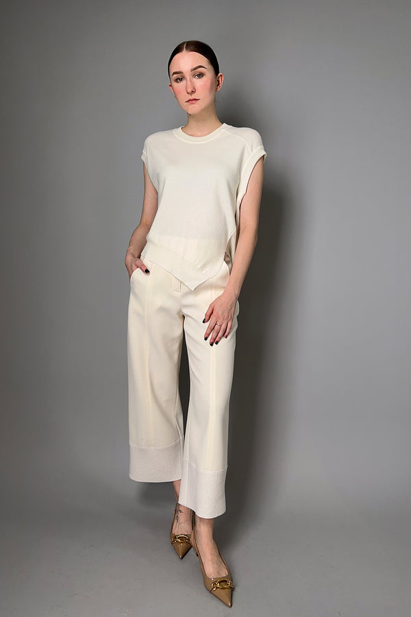 Lorena Antoniazzi Asymmetrical Vest in Off-White- Ashia Mode- Vancouver, BC