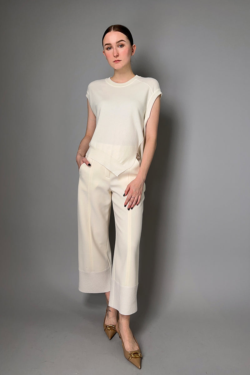 Lorena Antoniazzi Asymmetrical Vest in Off-White- Ashia Mode- Vancouver, BC