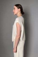 Lorena Antoniazzi Asymmetrical Vest in Off-White- Ashia Mode- Vancouver, BC