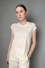 Lorena Antoniazzi Asymmetrical Vest in Off-White