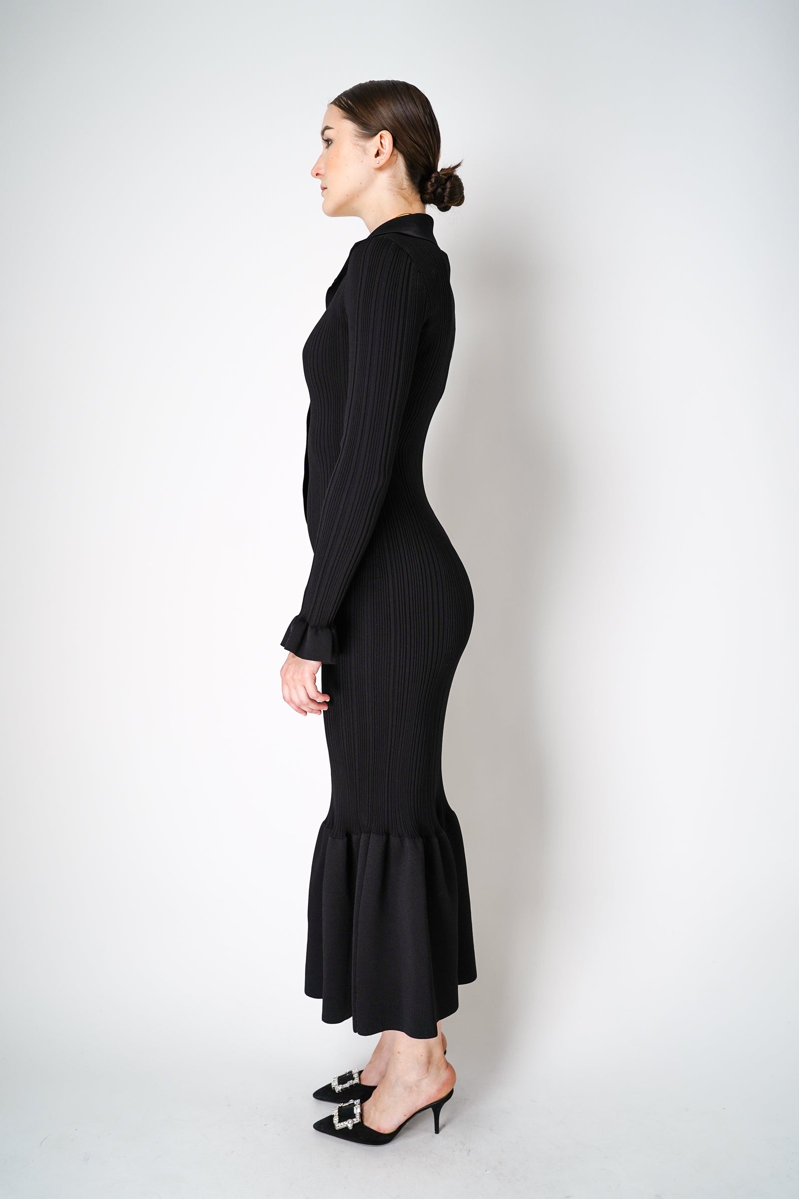 ワンピース SELF PORTRAIT Women Mid Skirts 91009 RS25121SB 89154 Black Black Tailored Midi Dress – self-portrait-US