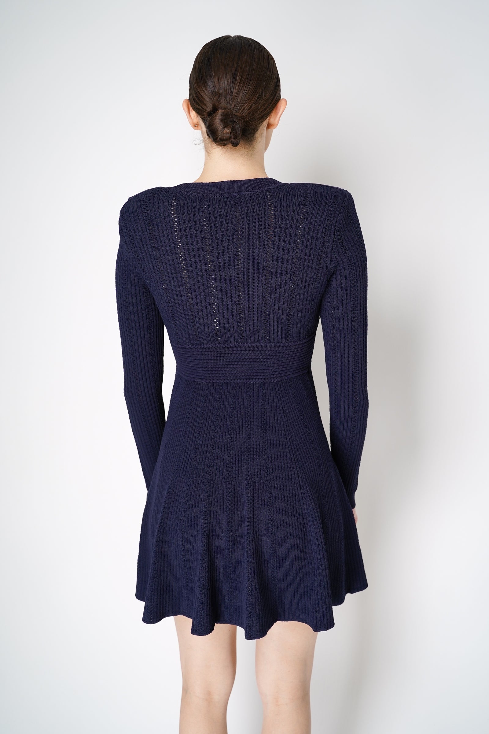 ワンピース Self Portrait Pointelle Knit Mini Dress Self-Portrait Pointelle Knit Mini Dress | Neiman Marcus