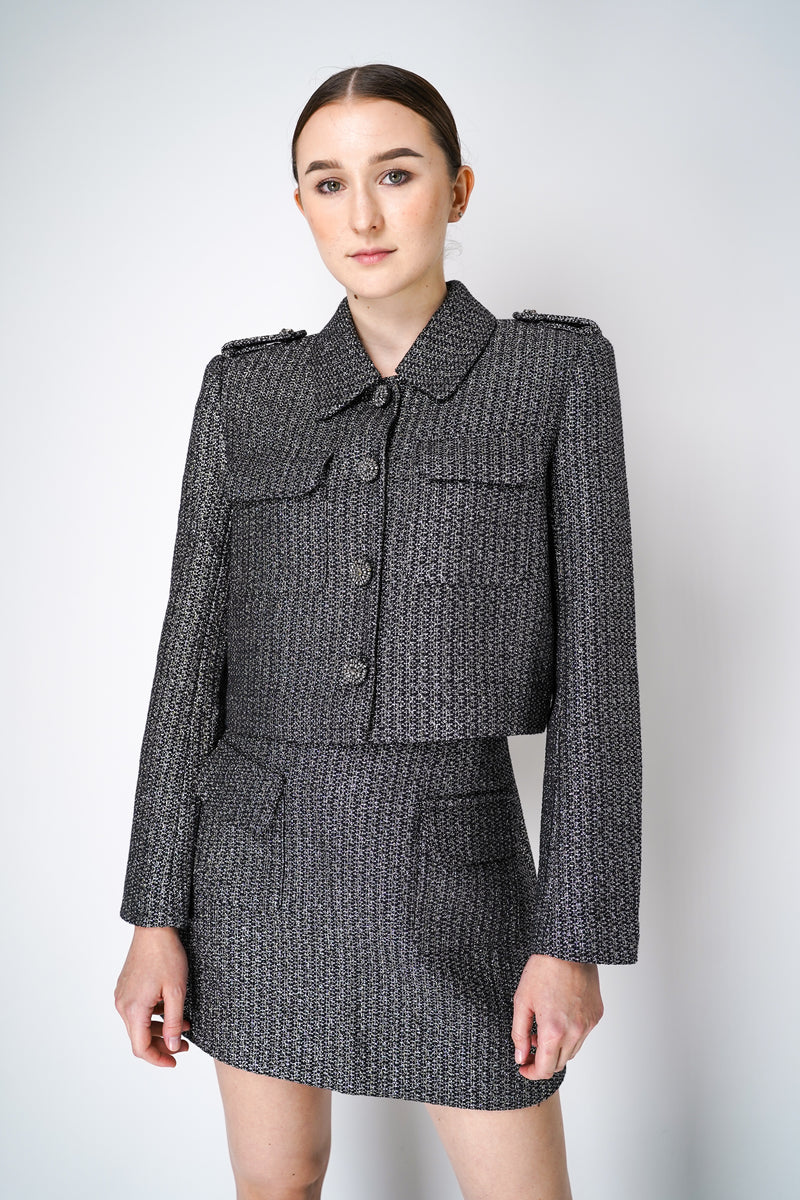 Self-Portrait Metallic Bouclé Jacket Vancouver. Shop Online or in Store.