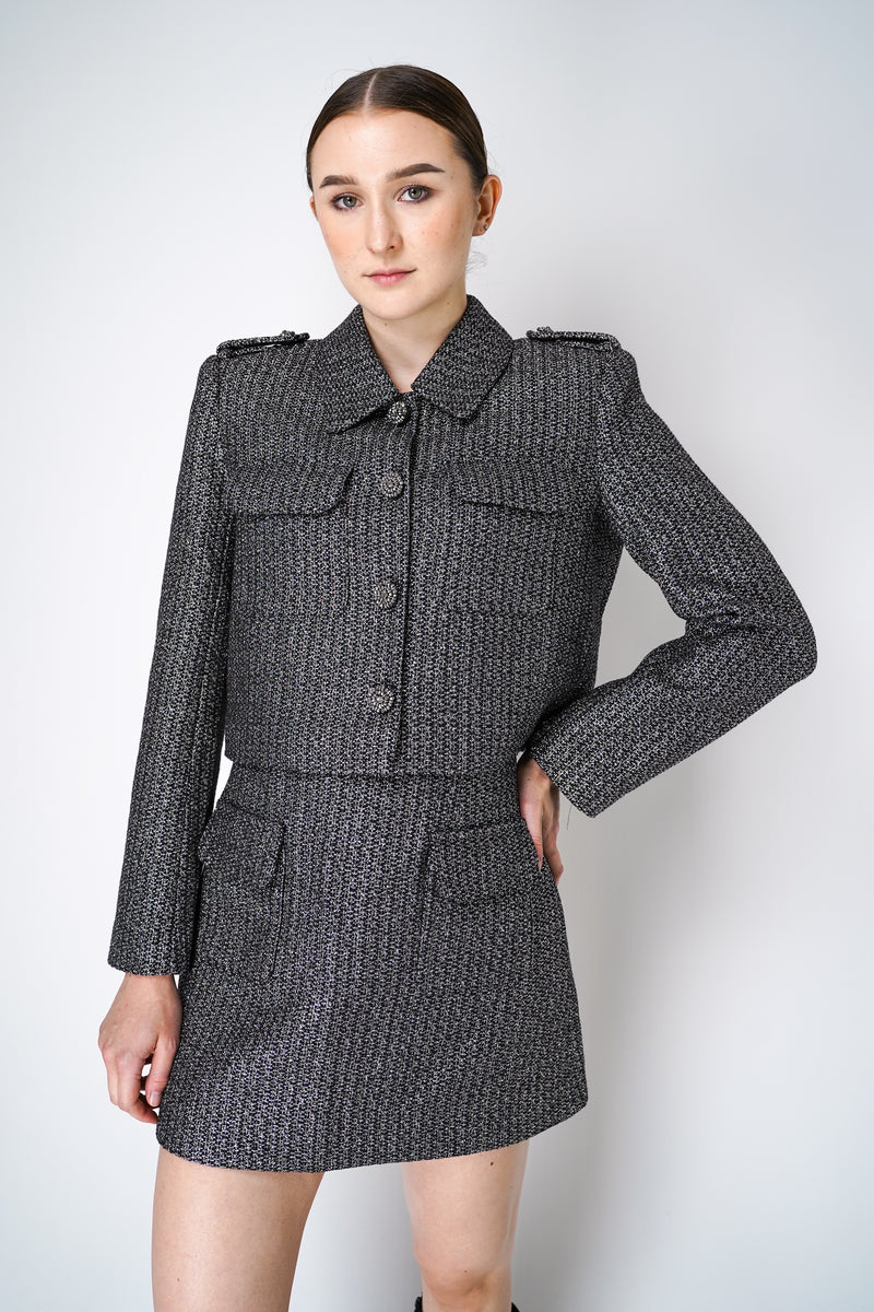 Self-Portrait Metallic Bouclé Jacket Vancouver. Shop Online or in Store.