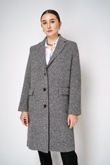 Antonelli Gissi Tweed Bouclé Coat in Grey Tone Vancouver. Shop Online or in Store.