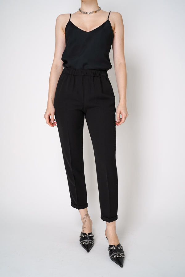 Antonelli Rosalba Cropped Crepe Pants in Black Vancouver. Shop Online or in Store.