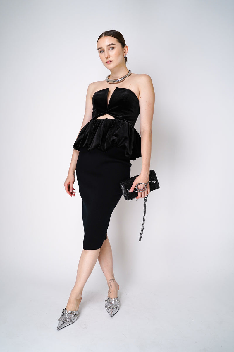 D. Exterior Knit Long Pencil Skirt in Black Vancouver. Shop Online or in Store.