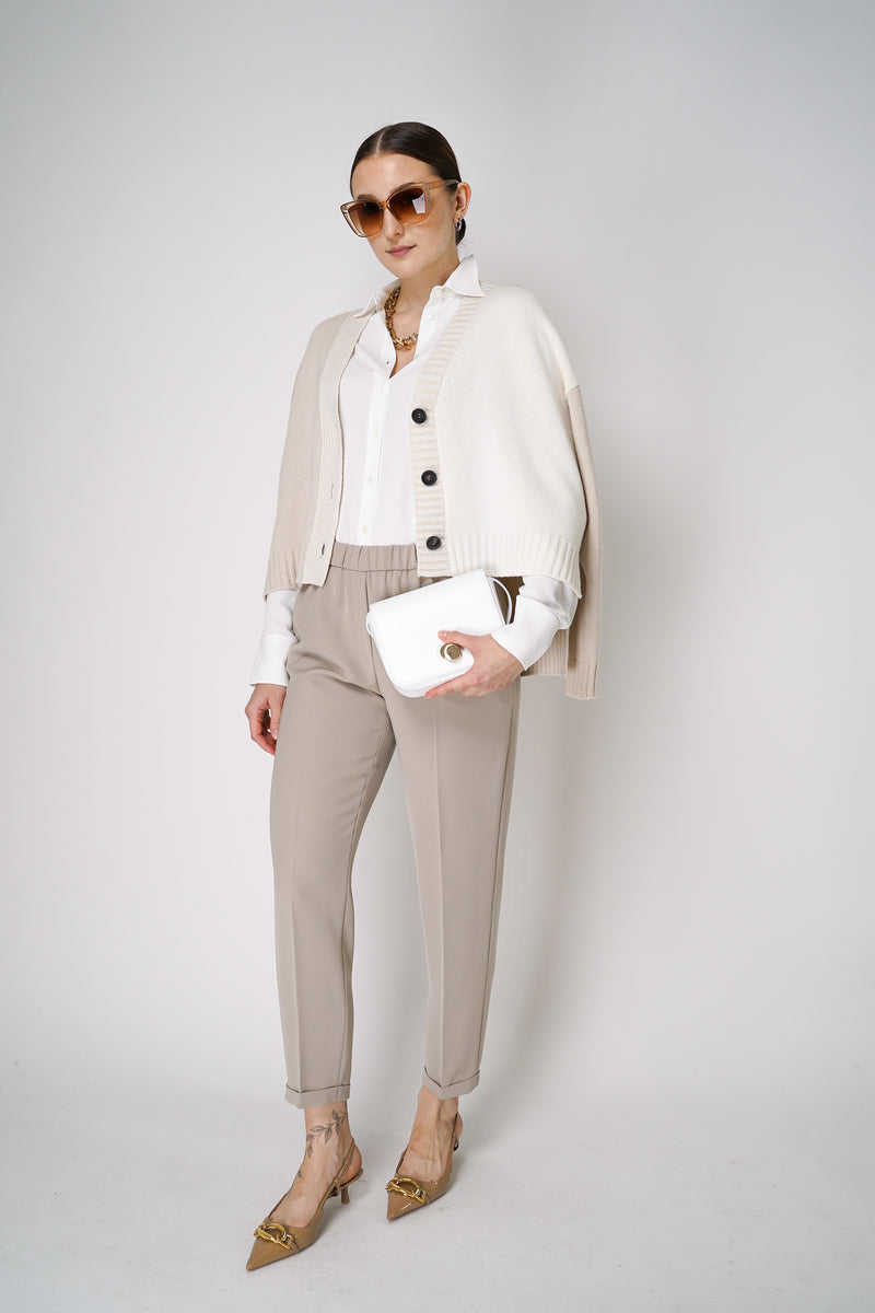 Antonelli Cesar Button-Up Silk Crepe Blouse in White Vancouver. Shop Online or in Store.
