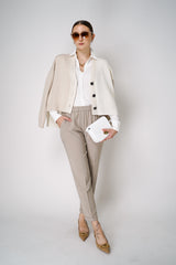 Antonelli Cesar Button-Up Silk Crepe Blouse in White Vancouver. Shop Online or in Store.