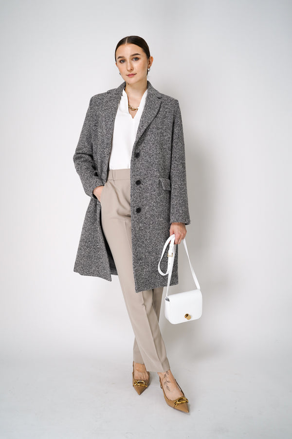 Antonelli Sidro Crepe Pull on Pants in Beige Vancouver. Shop Online or in Store.