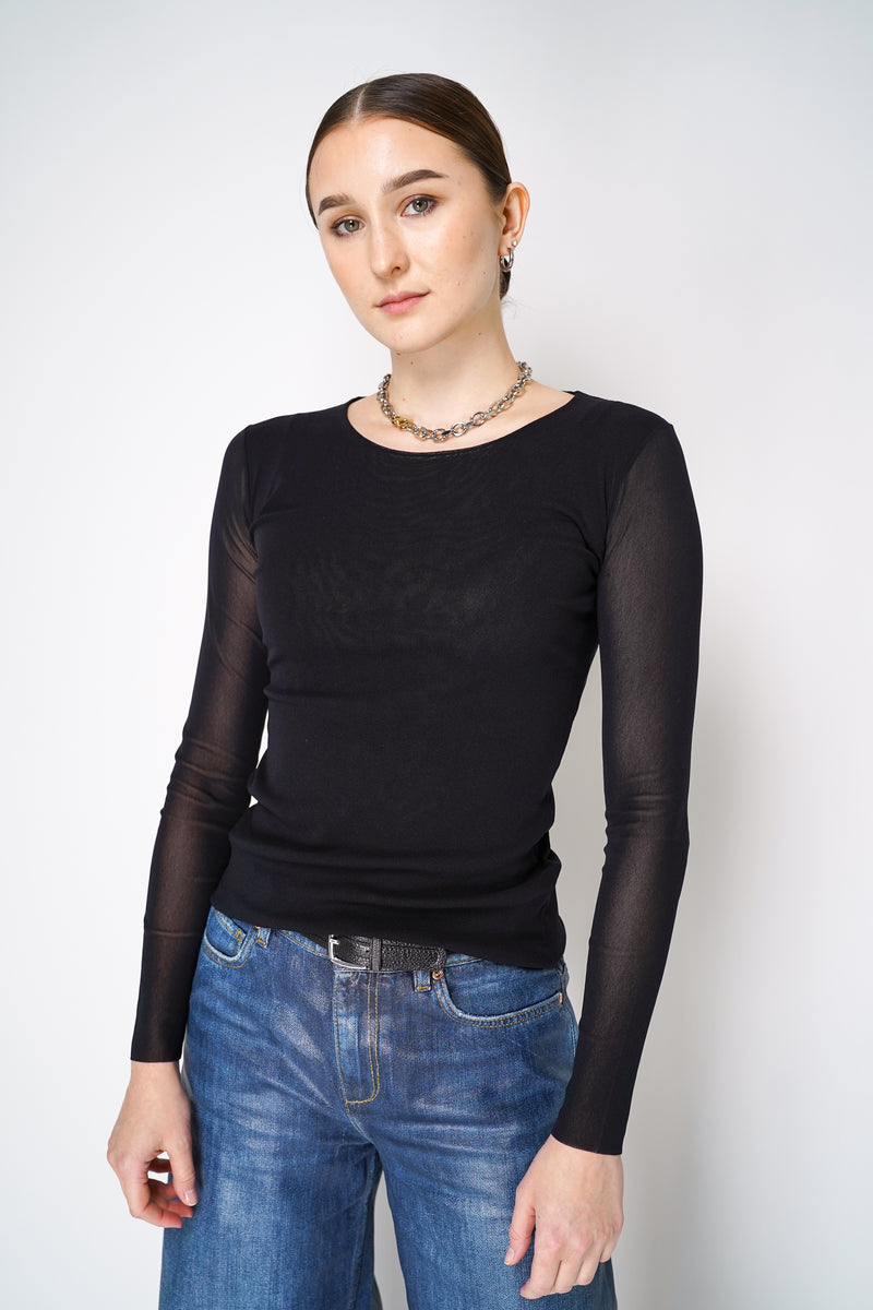 D. Exterior Stretch Tulle Shirt  in Black Vancouver. Shop Online or in Store.