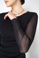 D. Exterior Stretch Tulle Shirt  in Black Vancouver. Shop Online or in Store.