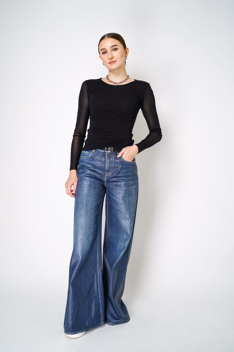 D. Exterior Stretch Tulle Shirt  in Black Vancouver. Shop Online or in Store.