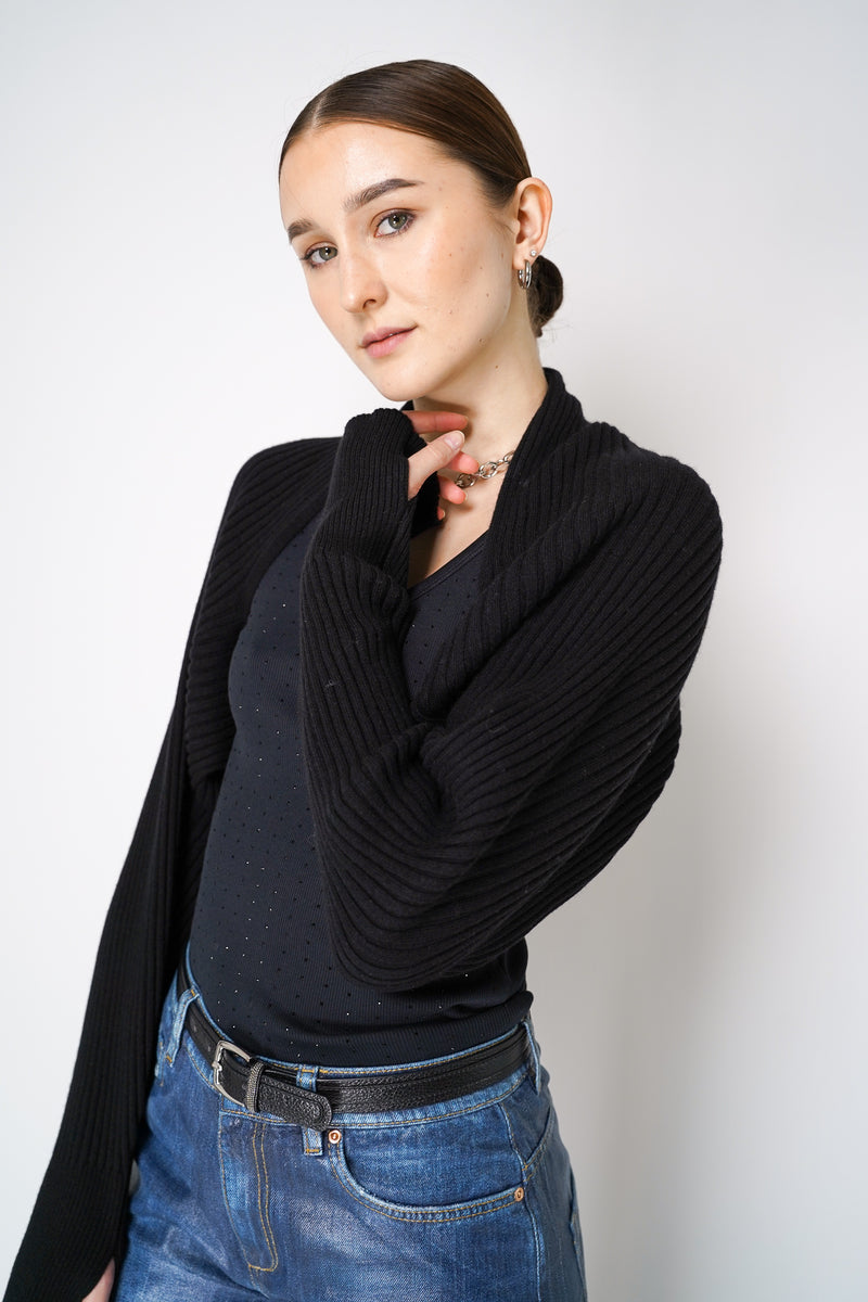 Antonelli Efesto Knit Bolero in Black Vancouver. Shop Online or in Store.