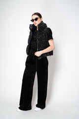 Herno Pull-On Style Velvet Pants in Black Vancouver. Shop Online or in Store.