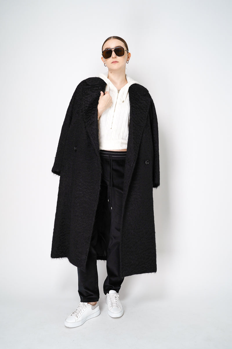 Dorothee Schumacher Classic Wool Mohair Coat in Black