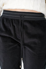 Lorena Antoniazzi Pull-On Style Corduroy Pants in Black Vancouver. Shop Online or in Store. 