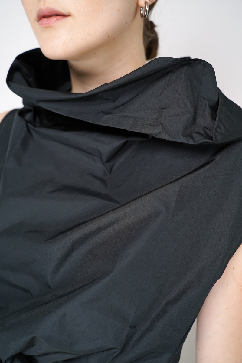 Peter O. Mahler Sleeveless Taffeta High Neck Top in Black Vancouver. Shop Online or in Store.