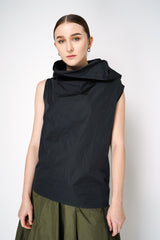 Peter O. Mahler Sleeveless Taffeta High Neck Top in Black Vancouver. Shop Online or in Store.