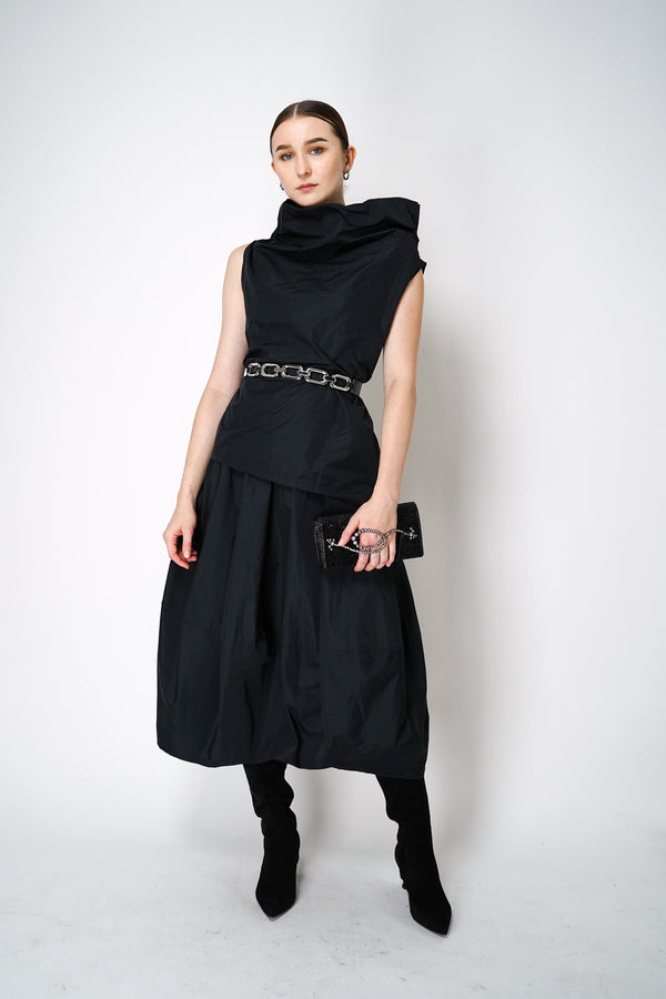 Peter O. Mahler Taffeta Tulip Skirt in Black Vancouver. Shop Online or in Store.