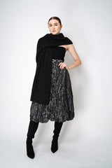 Peter O. Mahler Crinkle Taffeta Tulip Skirt in Metallic Grey Vancouver. Shop Online or in Store.