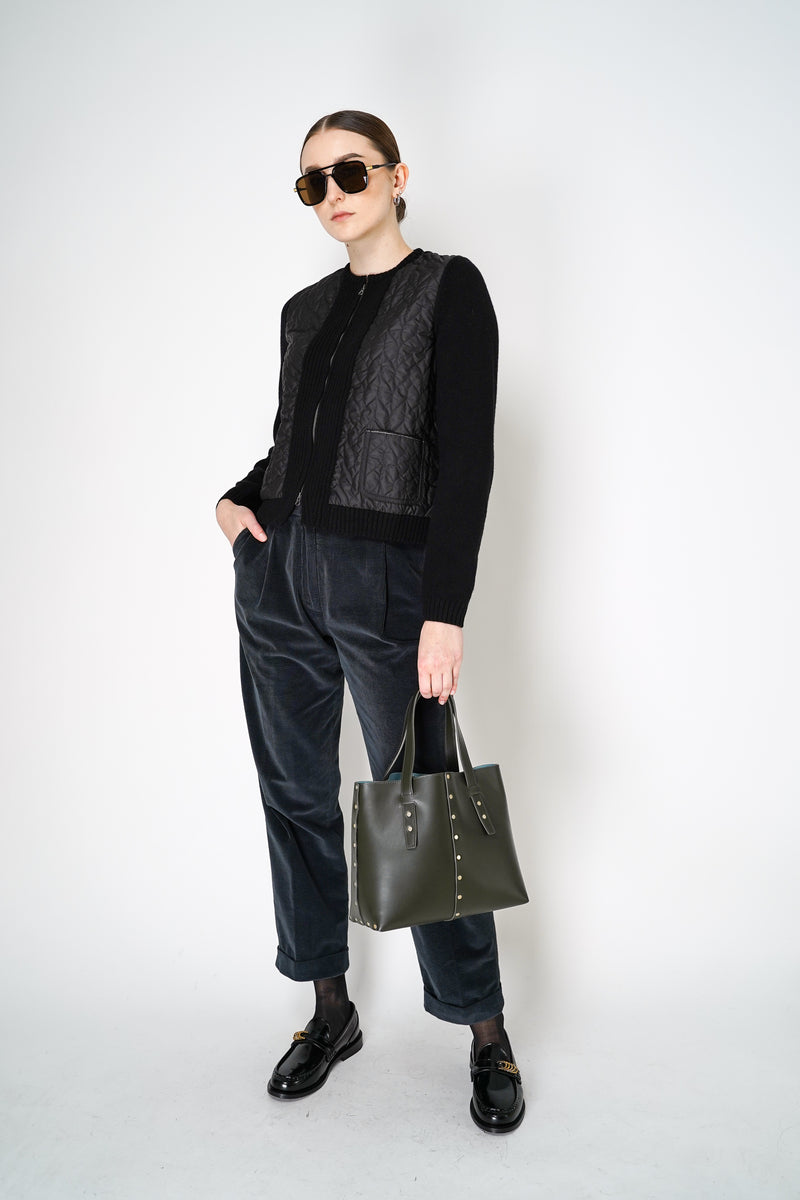Tonet Pleated Corduroy Pants in Petrol Vancouver. Shop Online or in Store.