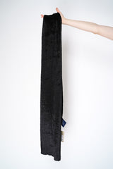 Herno Fuzzy Chenille Ribbed Scarf in Black Vancouver. Shop Online or in Store.