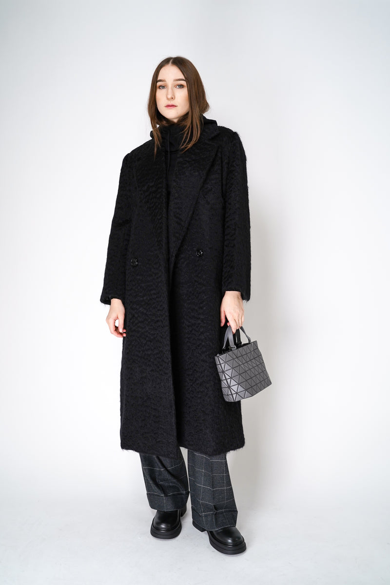 Herno Silk Wool Knitted Balaclava Hood in Black Vancouver. Shop Online or in Store.