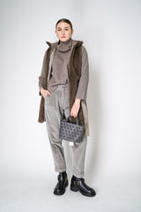 Tonet Pleated Corduroy Pants in Taupe Vancouver. Shop Online or in Store.
