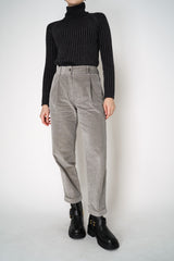 Tonet Pleated Corduroy Pants in Taupe Vancouver. Shop Online or in Store.