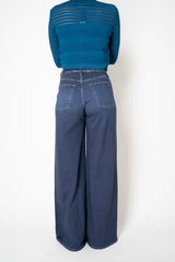 Balmain Knit Viscose Stripe Cardigan in Blue