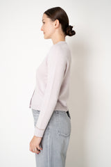 Fabiana Filippi Wool Cashmere Knit Cardigan with Bi-Colour Cuff Detail in Dusty Lavender