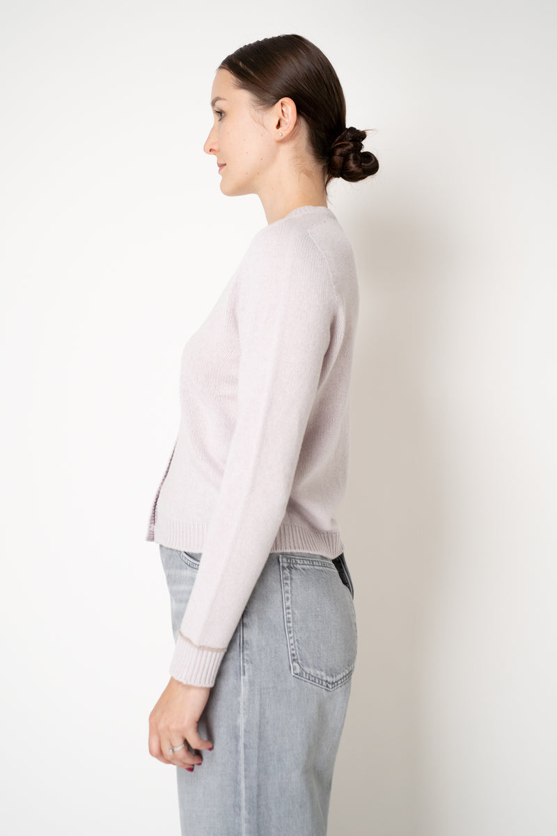 Fabiana Filippi Wool Cashmere Knit Cardigan with Bi-Colour Cuff