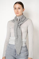Fabiana Filippi Sequin Embellished Silk Wool Triangle Scarf in Grey