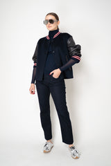 Rag & Bone Scarlet Varsity Jacket in Navy