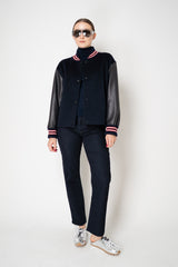 Rag & Bone Scarlet Varsity Jacket in Navy